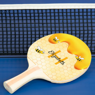 Bijen Geel druppelhoningraat Tafeltennisbatje