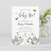 Bijen Genderonderzoek Uitnodiging | Wat zal Baby w (Staand voorkant)