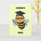 Bijen gepersonaliseerd Afstuderen Kaart (Gele Bloem)