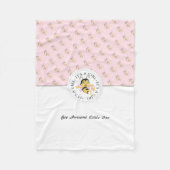 Bijen Geweldige Baby Girl | Gepersonaliseerd monog Fleece Deken (Voorkant)