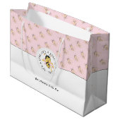 Bijen Geweldige Baby Girl | Gepersonaliseerd monog Groot Cadeauzakje (Voorkant Gekanteld)