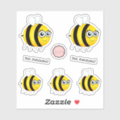 Bijen Geweldige, Cute Cartoon Bee Sticker (Vel)