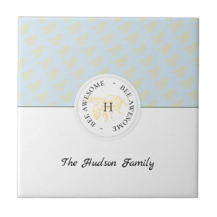 Bijen Geweldige Golden Bee Gepersonaliseerd Monogr Tegeltje