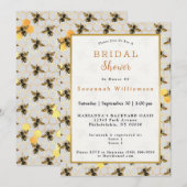 Bijen Gold Honeycomb Vrijgezellenfeest Kaart (Voorkant / Achterkant)