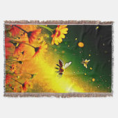 Bijen 'Golden Pollen Burst Joy Design Deken (Voorkant)