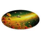 Bijen 'Golden Pollen Burst Joy Design Snijplank (Hoek)