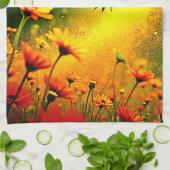 Bijen 'Golden Pollen Burst Joy Design Theedoek (Gevouwen)