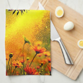 Bijen 'Golden Pollen Burst Joy Design Theedoek (Quarter Fold)