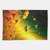 Bijen 'Golden Pollen Burst Joy Design Theedoek (Horizontaal)