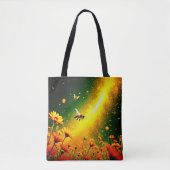 Bijen 'Golden Pollen Burst Joy Design Tote Bag (Voorkant)