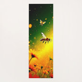 Bijen 'Golden Pollen Burst Joy Design Yogamat (Achterkant)