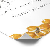 Bijen Greenery Baby shower Baby's zijn zoet gebars Poster (Hoek)