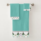 Bijen groen 2 badhanddoeken set bad handdoek (Insitu)