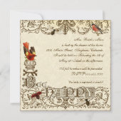 Bijen Happy , Bridal Shower nodigt uit Kaart (Achterkant)