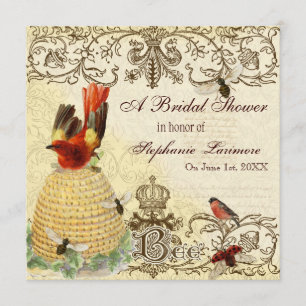 Bijen Happy , Bridal Shower nodigt uit Kaart