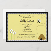 Bijen Happy Bumblebee Baby shower Kaart (Voorkant / Achterkant)