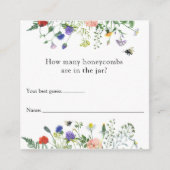 Bijen Hoeveel Honeycombs Baby shower Game kaart (Voorkant)