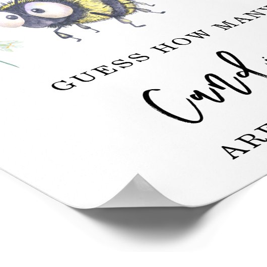 Bijen - Hoeveel snoepjes zitten er in de pot Poster (Hoek)