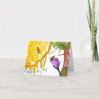 Bijen, Honey Sun & Flower Folded Card van Emma & E Bedankkaart