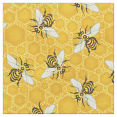 Bijen Honeycomb Honeybee Beehive Pattern Cute Natu Stof (Close Up)