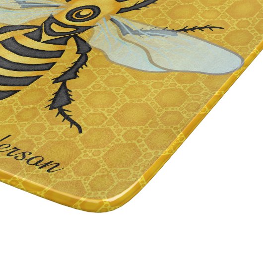 Bijen  Honeycomb Honeybee Hive Custom Kitchen Snijplank (Hoek)