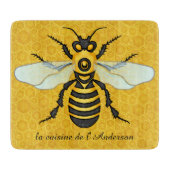Bijen  Honeycomb Honeybee Hive Custom Kitchen Snijplank (Voorkant)