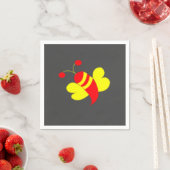 Bijen Honing Bij Hommel Bij Feestje Servet (Insitu)