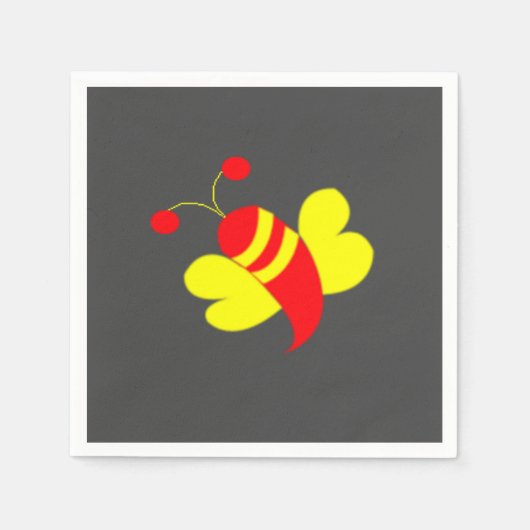 Bijen Honing Bij Hommel Bij Feestje Servet (Voorkant)