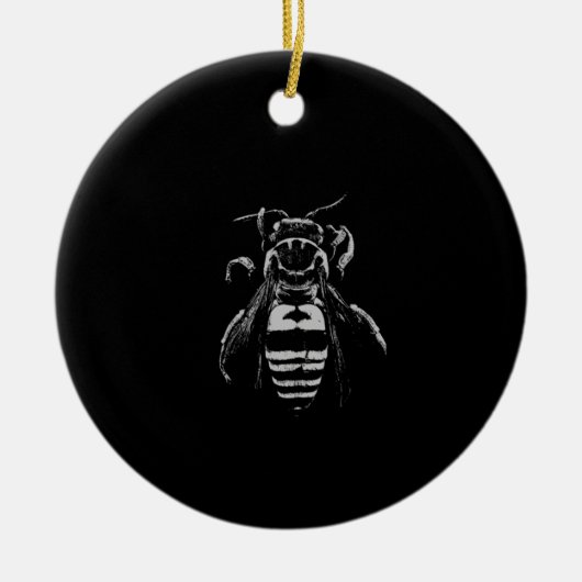 Bijen - Honing - Bijensteek Keramisch Ornament (Voorkant)