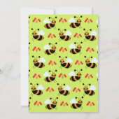 Bijen Honingbij Rode Bloemen Bijen Baby shower Kaart (Achterkant)