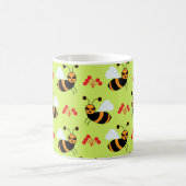 Bijen honingbij rode bloemen patroon koffiemok (Center)