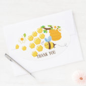 bijen, honingbijen, honingraat, Bumble bee sticker (Envelop)