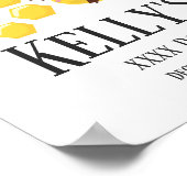 bijen, honingbijen, honingraat, Bumble bei Welkom Poster (Hoek)