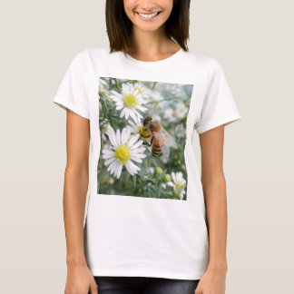 Bijen honingbijen Wildbloemen bloemen Daisies Foto T-shirt