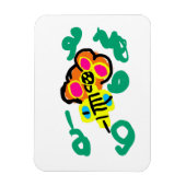 Bijen honingbloem magneet (Verticaal)