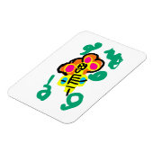 Bijen honingbloem magneet (Linkerzijde)