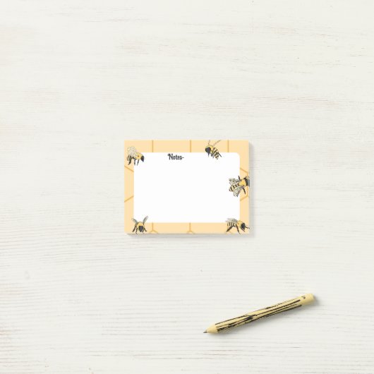 Bijen honingraat bijen Boerderij Post-it® Notes (Op bureau)