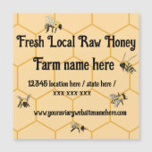 Bijen Honingraat Bijen Boerderij visitekaartje (Voorkant)