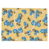 Bijen Honingraat Gift Bag Groot Cadeauzakje (Achterkant)