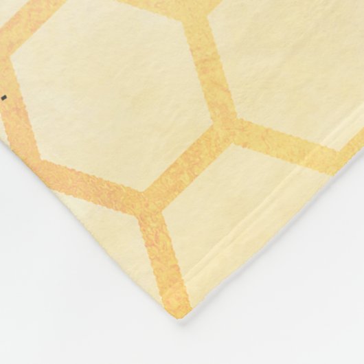 Bijen honingraat honing druppelen monogram fleece deken (Hoek)