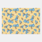 Bijen Honingraat van honingraat Reeks 3 Inpakpapier Vel (Voorkant)