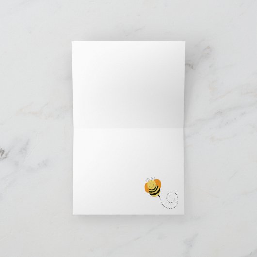 Bijen hopbellen bijen Gevouwen Dank je wel Bedankkaart (Binnen)