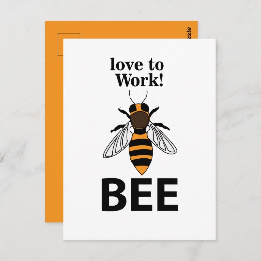 Bijen houden ervan om bij te werken briefkaart (Voorkant / Achterkant)