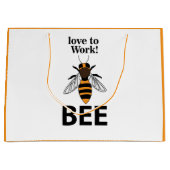 Bijen houden ervan om bij te werken groot cadeauzakje (Voorkant)