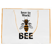 Bijen houden ervan om bij te werken groot cadeauzakje (Achterkant)