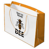 Bijen houden ervan om bij te werken groot cadeauzakje (Achterkant Gekanteld)