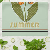 Bijen houden van de zomer en ik ook theedoek (Gevouwen)