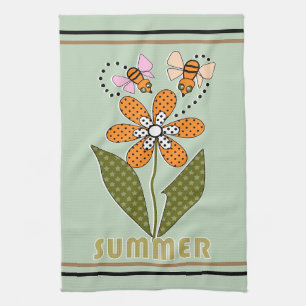 Bijen houden van de zomer en ik ook theedoek