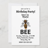 Bijen houden van werken op hun verjaardag kaart (Voorkant)