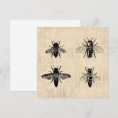 Bijen Illustratie Antiek bijenkunst design Kaart (Voorkant / Achterkant)